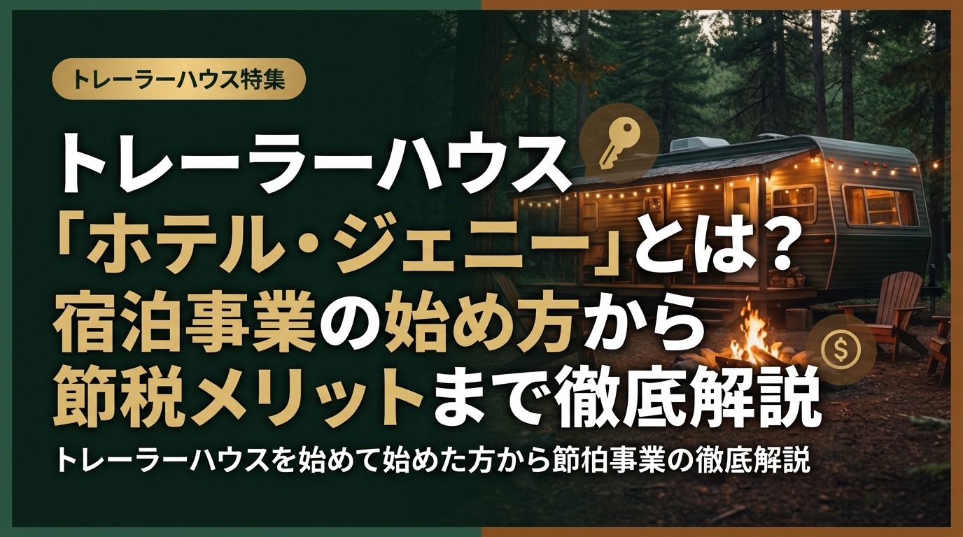 トレーラーハウス「ホテル・ジェニー」とは？宿泊事業の始め方から節税メリットまで徹底解説