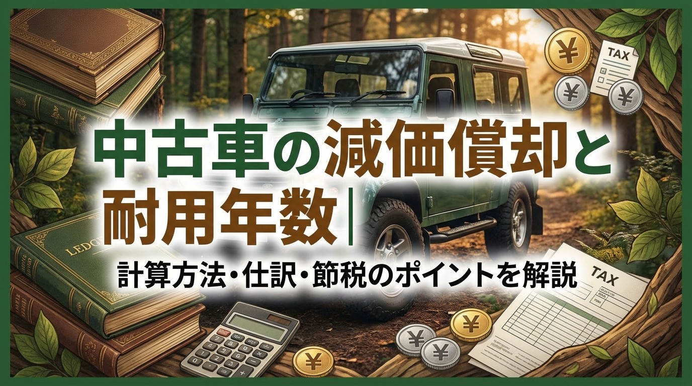 中古車の減価償却と耐用年数｜計算方法・仕訳・節税のポイントを解説