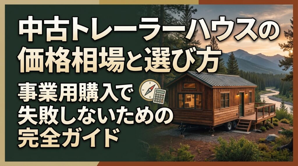 中古トレーラーハウスの価格相場と選び方｜事業用購入で失敗しないための完全ガイド