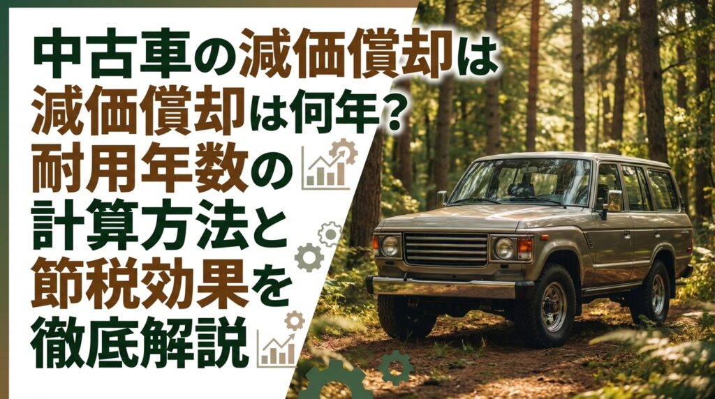 中古車の減価償却は何年？耐用年数の計算方法と節税効果を徹底解説