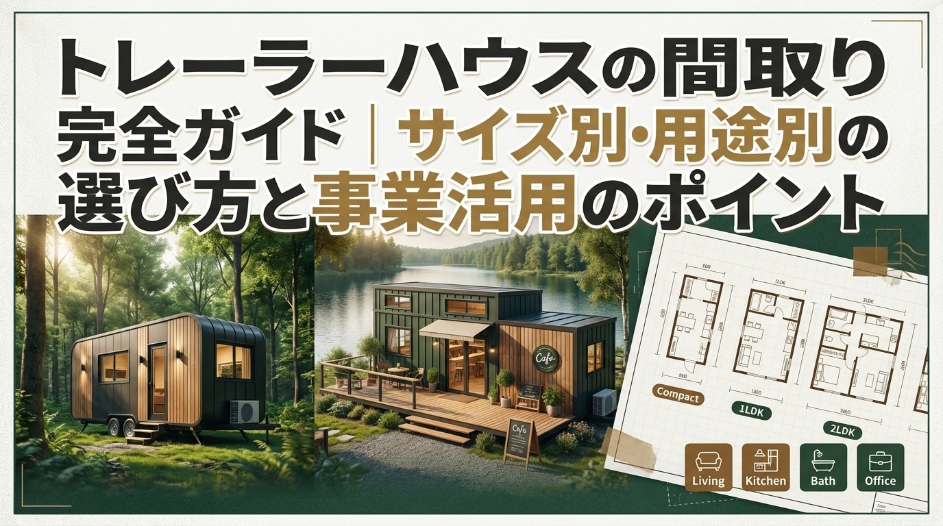 トレーラーハウスの間取り完全ガイド｜サイズ別・用途別の選び方と事業活用のポイント