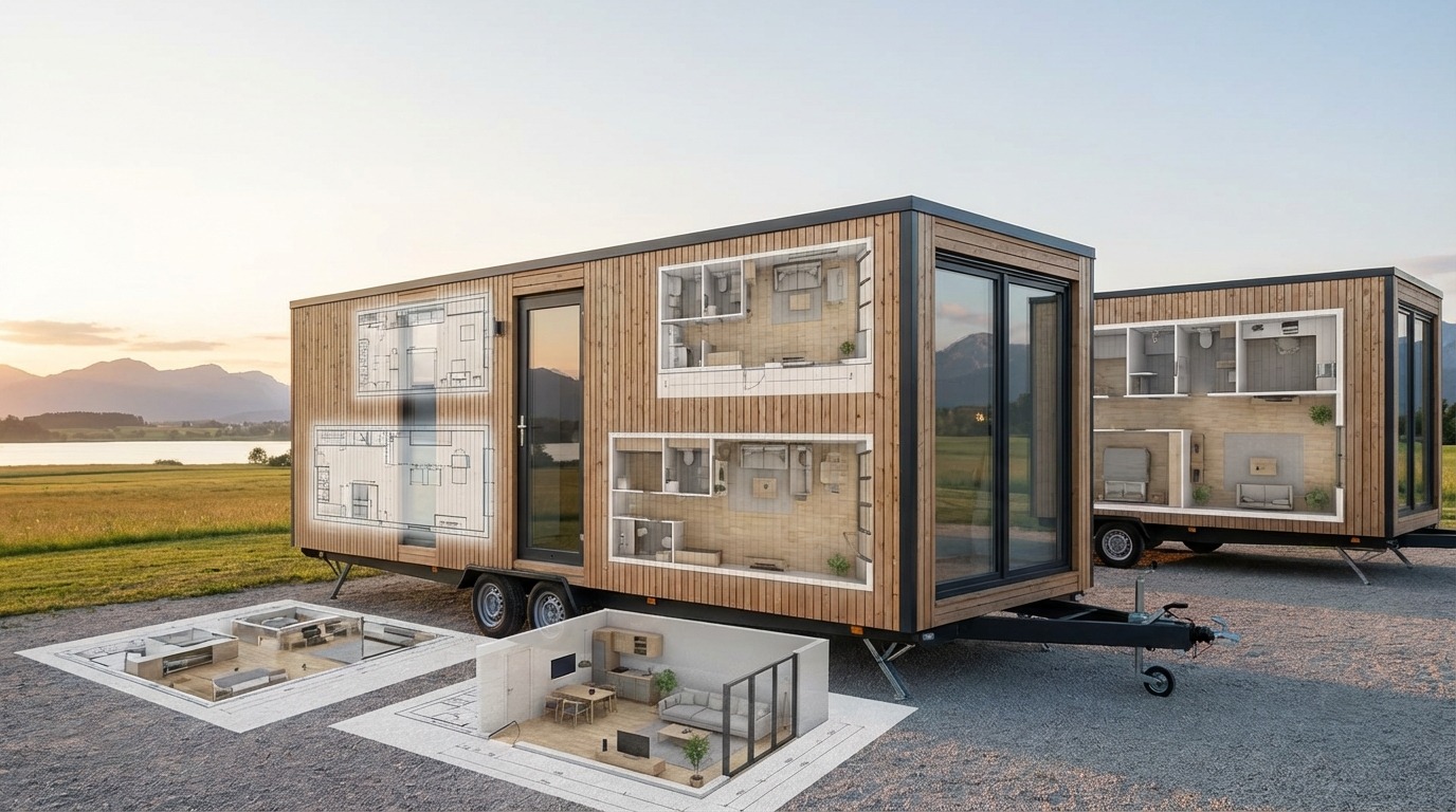 トレーラーハウスの間取りは最大約40㎡｜サイズ・用途で最適解が変わる