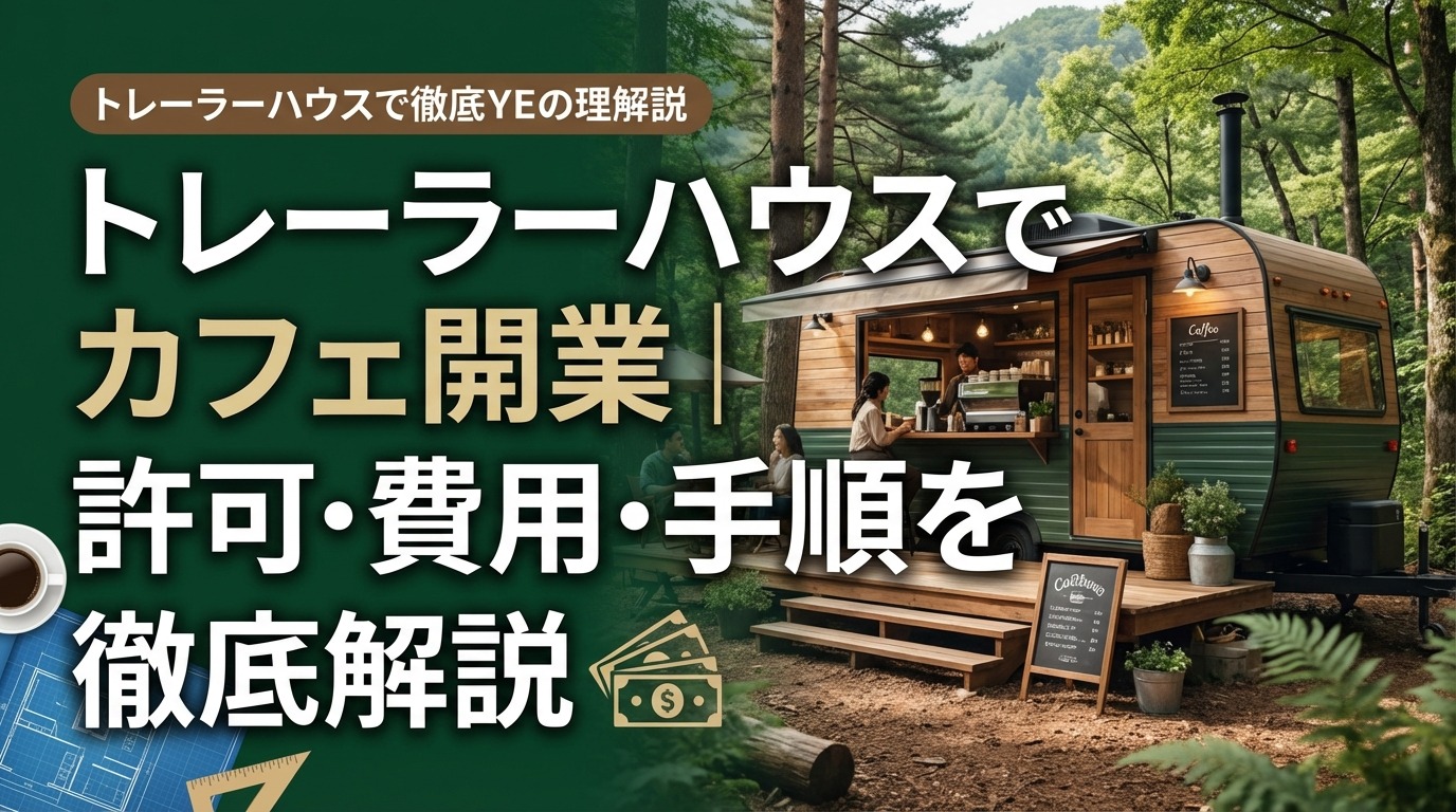 トレーラーハウスでカフェ開業｜許可・費用・手順を徹底解説