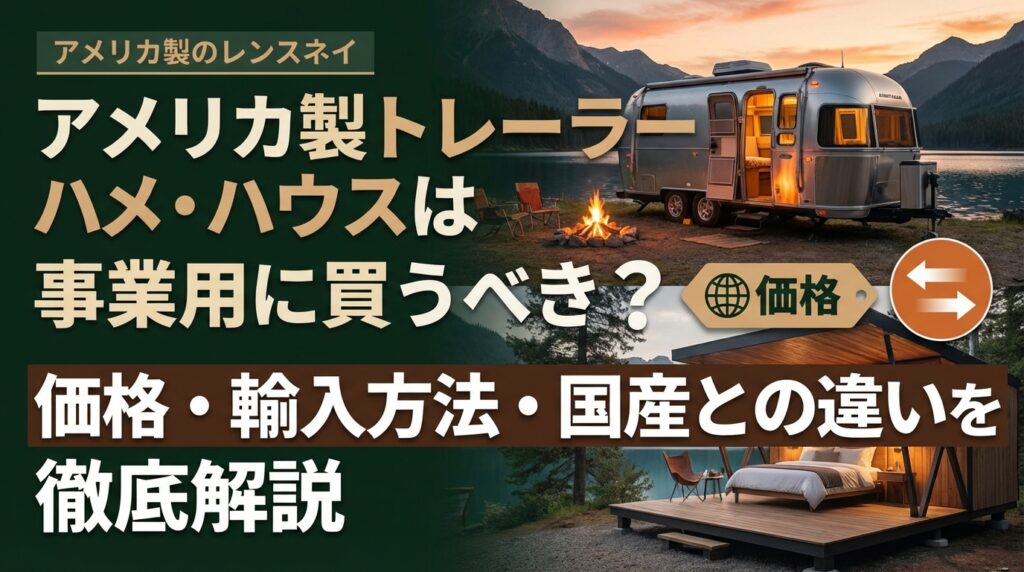 アメリカ製トレーラーハウスは事業用に買うべき？価格・輸入方法・国産との違いを徹底解説