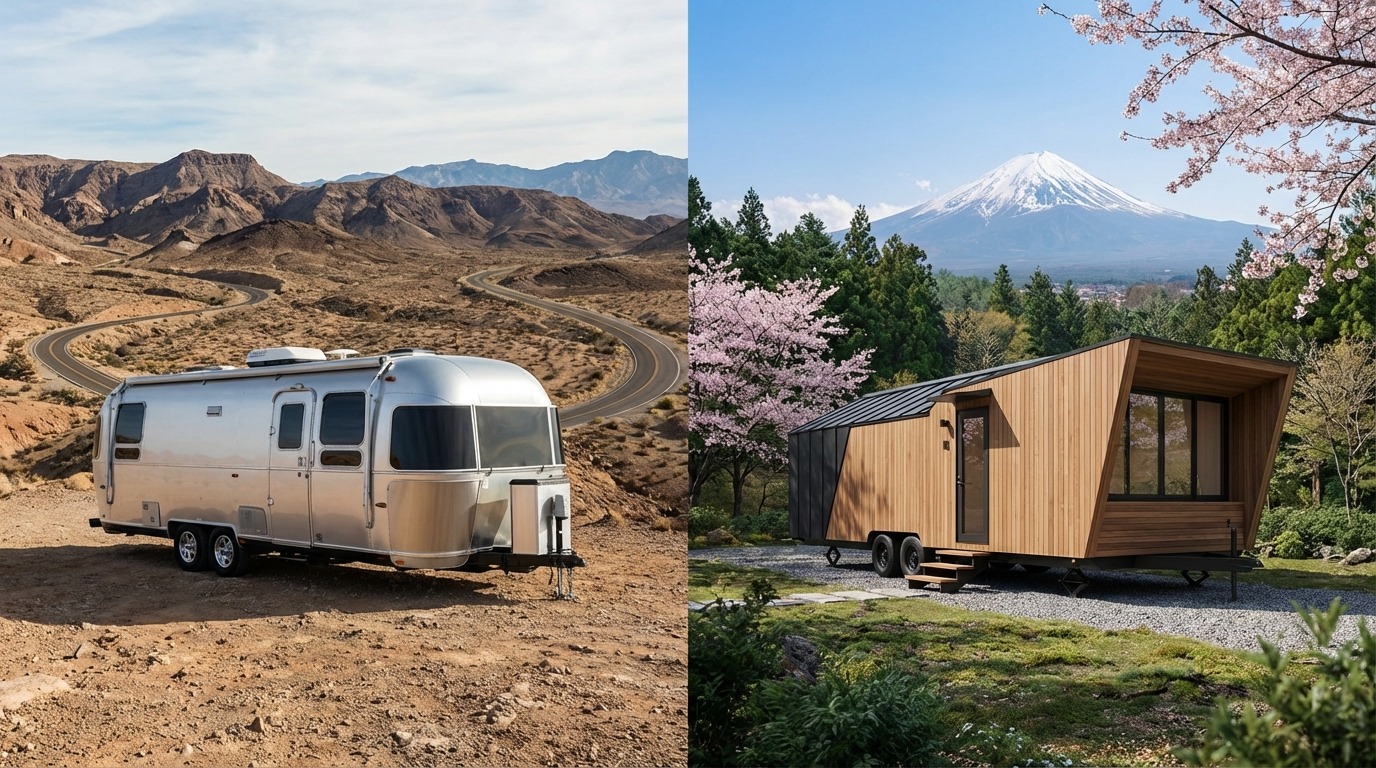 【徹底比較】アメリカ製vs国産トレーラーハウス｜事業用にはどちらが有利？