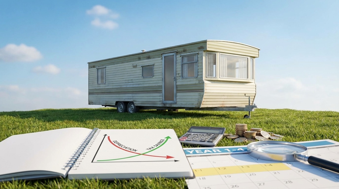 中古トレーラーハウスの耐用年数は4年｜短期償却で節税できる仕組み