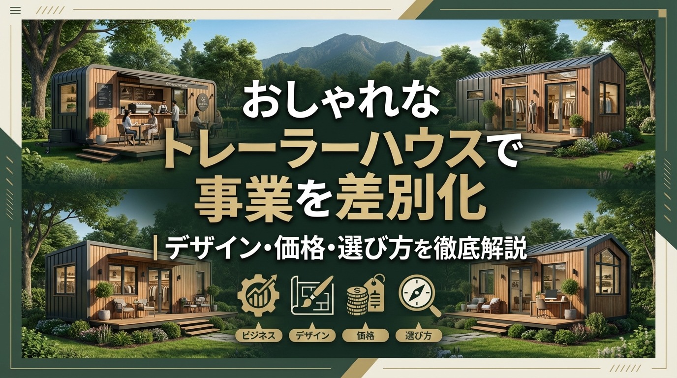 おしゃれなトレーラーハウスで事業を差別化｜デザイン・価格・選び方を徹底解説