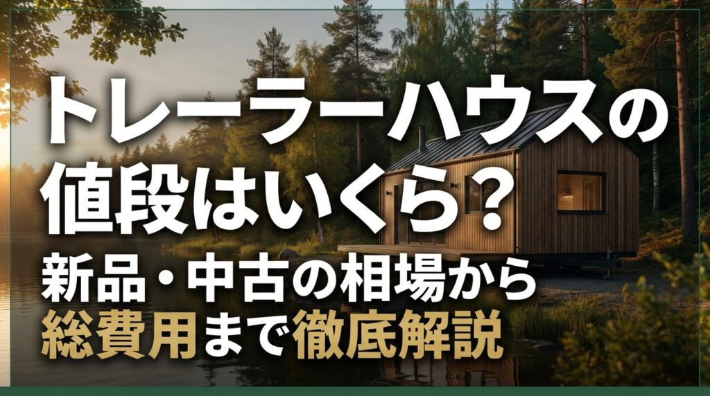 トレーラーハウスの値段はいくら？新品・中古の相場から総費用まで徹底解説