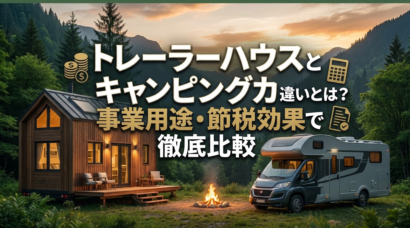トレーラーハウスとキャンピングカーの違いとは？事業用途・節税効果で徹底比較
