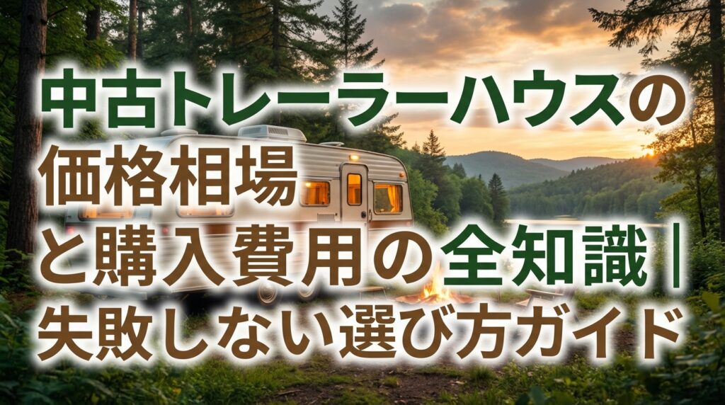 中古トレーラーハウスの価格相場と購入費用の全知識｜失敗しない選び方ガイド