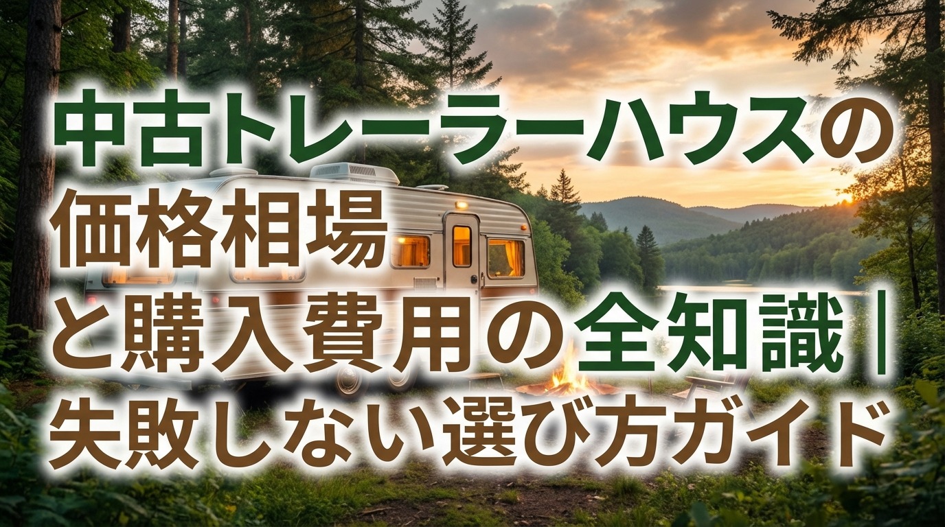 中古トレーラーハウスの価格相場と購入費用の全知識｜失敗しない選び方ガイド