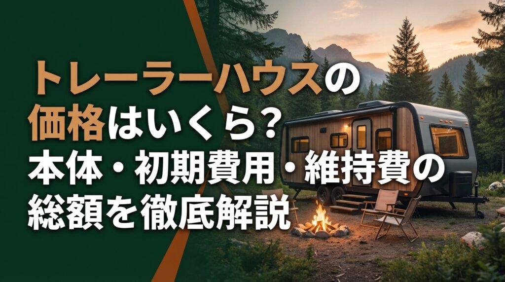 トレーラーハウスの価格はいくら？本体・初期費用・維持費の総額を徹底解説