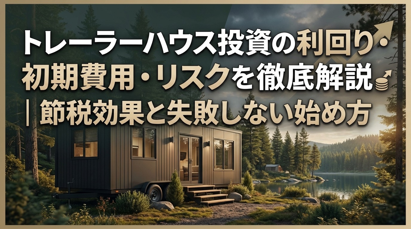 トレーラーハウス投資の利回り・初期費用・リスクを徹底解説｜節税効果と失敗しない始め方