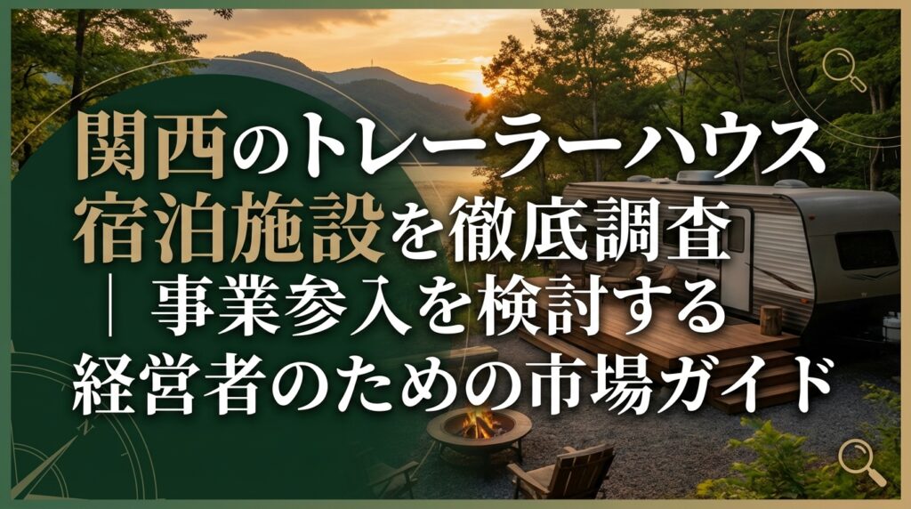 関西のトレーラーハウス宿泊施設を徹底調査｜事業参入を検討する経営者のための市場ガイド