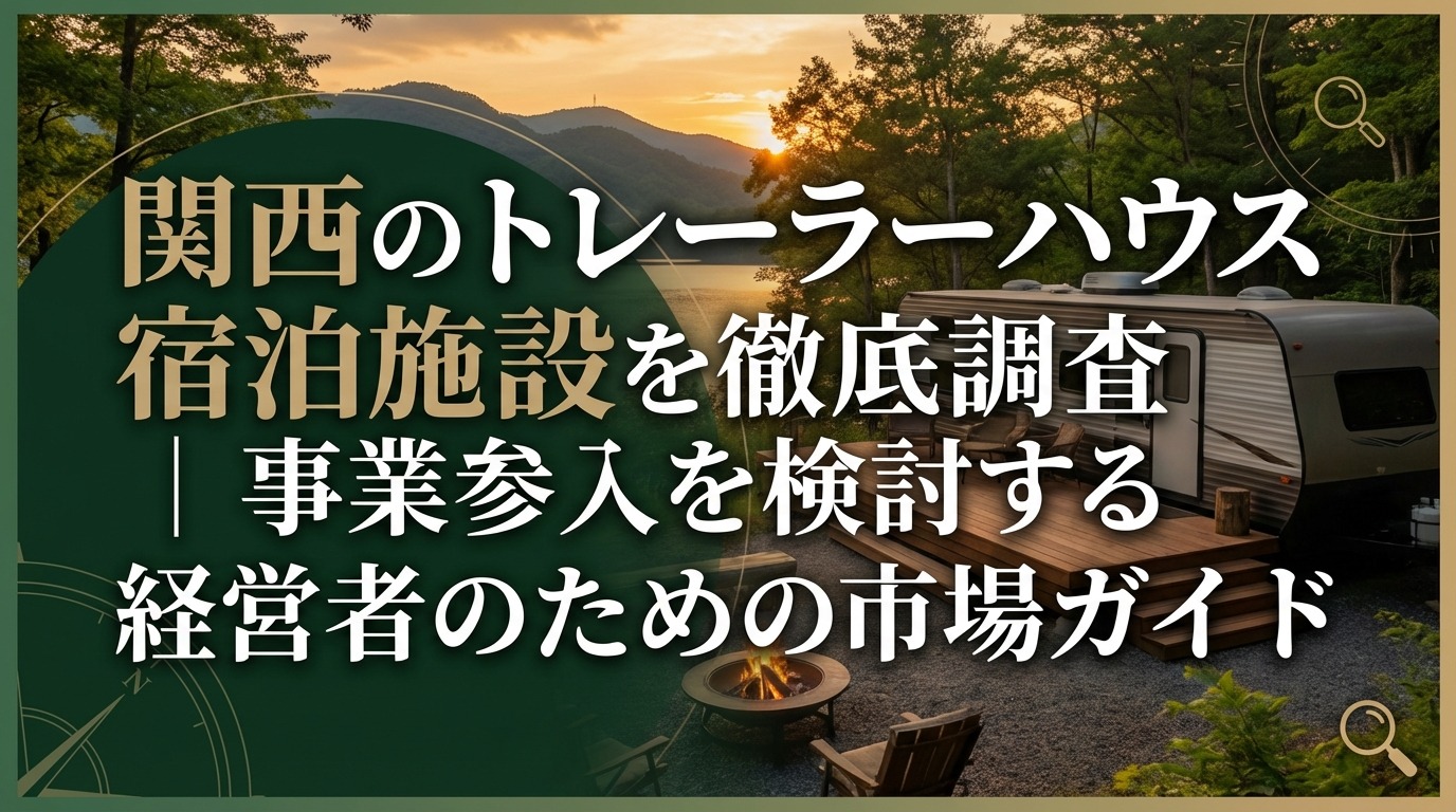 関西のトレーラーハウス宿泊施設を徹底調査｜事業参入を検討する経営者のための市場ガイド