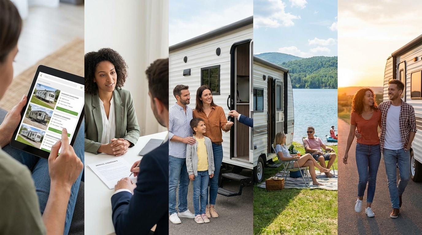 トレーラーハウスをレンタルするまでの流れ【5ステップ】