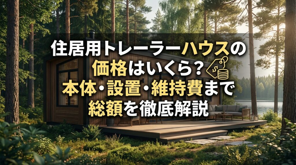住居用トレーラーハウスの価格はいくら？本体・設置・維持費まで総額を徹底解説