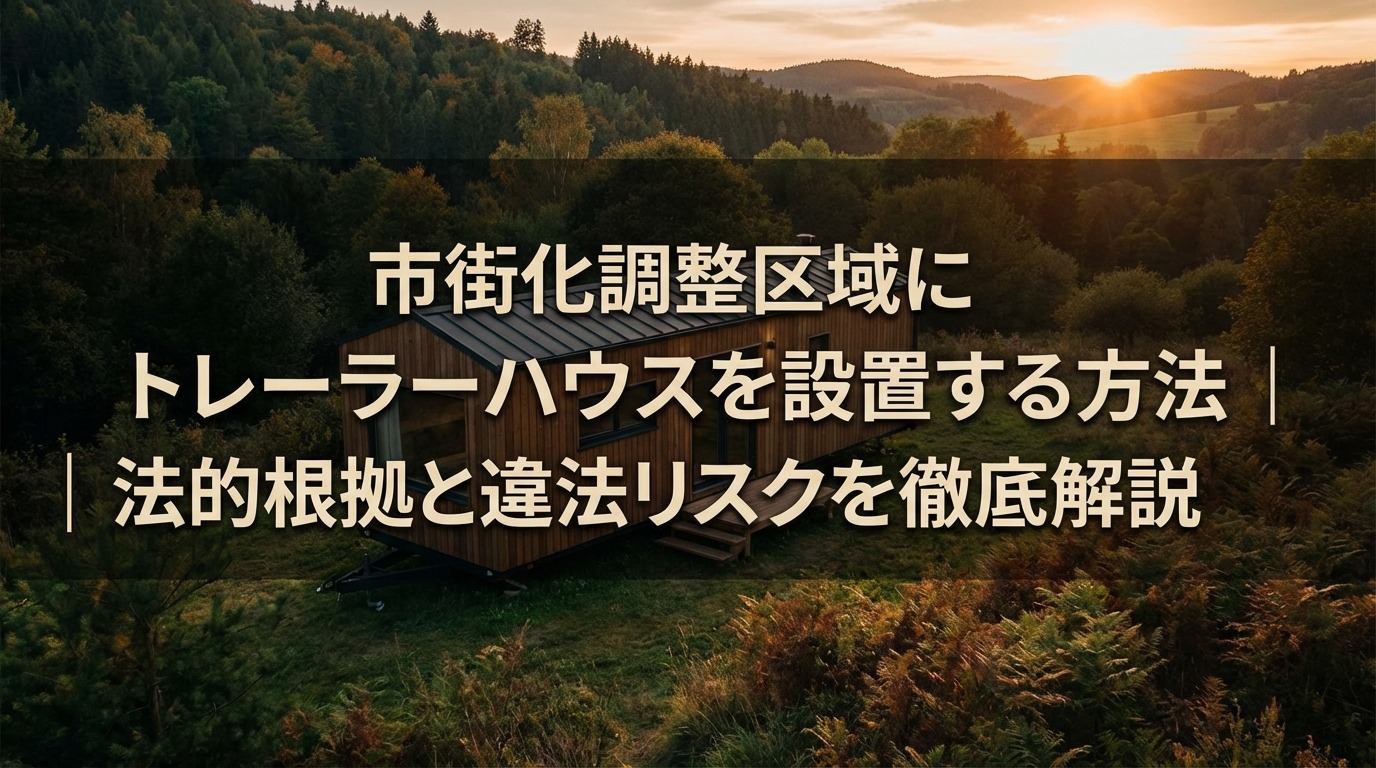 市街化調整区域にトレーラーハウスを設置する方法｜法的根拠と違法リスクを徹底解説
