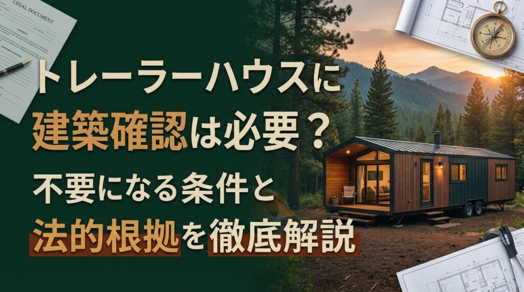 トレーラーハウスに建築確認は必要？不要になる条件と法的根拠を徹底解説