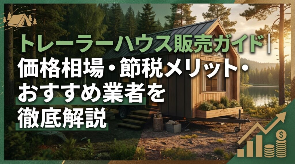 トレーラーハウス販売ガイド｜価格相場・節税メリット・おすすめ業者を徹底解説
