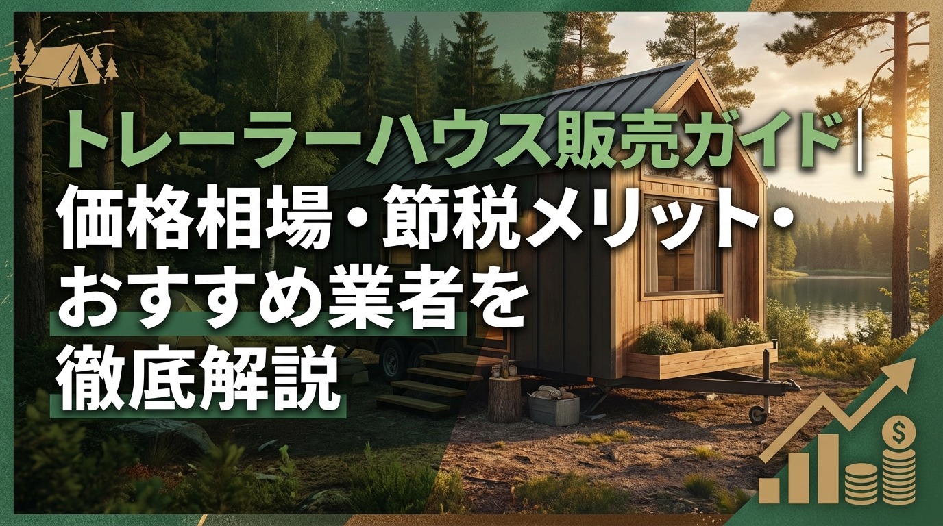 トレーラーハウス販売ガイド｜価格相場・節税メリット・おすすめ業者を徹底解説