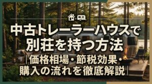 中古トレーラーハウスで別荘を持つ方法｜価格相場・節税効果・購入の流れを徹底解説